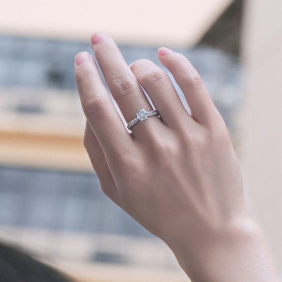 Certified 3ct. t.w. Diamond Moissanite Solitaire Engagement Ring NEW A - Picture 2 of 9